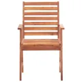 Chaises à dîner d'extérieur 2 pcs avec coussins Acacia massif