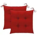 Chaises à dîner d'extérieur 2 pcs avec coussins Acacia massif