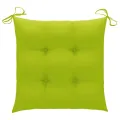 Chaises de jardin 2 pcs avec coussins Bois de teck massif