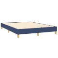 cadre de lit avec matelas LED Bleu 140x200 cm Tissu