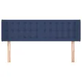 Tête de lit avec oreilles Bleu 147x16x78/88 cm Tissu