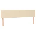 cadre de lit avec matelas Crème 180x200 cm Tissu