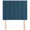 Têtes de lit 2 pcs Bleu foncé 100x5x78/88 cm Velours