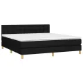 cadre de lit avec matelas Noir 180x200 cm Tissu
