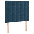 Tête de lit à LED Bleu foncé 100x5x118/128 cm Velours