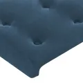 Tête de lit à LED Bleu foncé 100x5x118/128 cm Velours