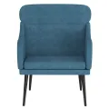 Fauteuil Bleu 63x76x80 cm Velours