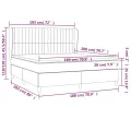 cadre de lit avec matelas Bleu 180x200 cm Tissu