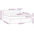 cadre de lit avec matelas Bleu 160x200 cm Tissu