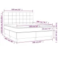 cadre de lit avec matelas Bleu 160x200 cm Tissu