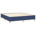 cadre de lit et matelas et LED Bleu 160x200 cm Tissu