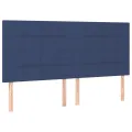 cadre de lit et matelas et LED Bleu 160x200 cm Tissu