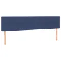 cadre de lit avec matelas Bleu 160x200 cm Tissu