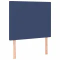 cadre de lit avec matelas Bleu 90x190 cm Tissu