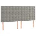 cadre de lit et matelas Gris clair 180x200cm Velours
