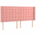 cadre de lit avec matelas Rose 200x200 cm Velours