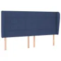cadre de lit avec matelas Bleu 160x200 cm Tissu