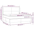cadre de lit matelas et LED Bleu 160x200 cm Tissu