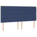 cadre de lit avec matelas Bleu 180x200 cm Tissu