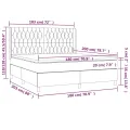 cadre de lit avec matelas Bleu 180x200 cm Tissu