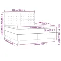 cadre de lit et matelas et LED Bleu 180x200 cm Tissu
