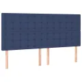 cadre de lit avec matelas Bleu 180x200 cm Tissu