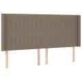 cadre de lit matelas et LED Taupe 180x200 cm Tissu