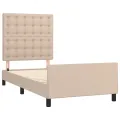 Cadre de lit avec tête de lit Cappuccino 90x200 cm Similicuir