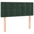 cadre de lit avec matelas Vert foncé 90x190 cm