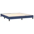cadre de lit avec matelas Bleu 160x200 cm Tissu