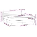 cadre de lit avec matelas Bleu 160x200 cm Tissu