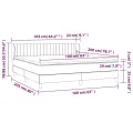 cadre de lit avec matelas Bleu 160x200 cm Tissu