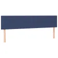cadre de lit avec matelas Bleu 160x200 cm Tissu