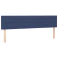 cadre de lit avec matelas Bleu 160x200 cm Tissu