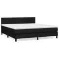 cadre de lit avec matelas Noir 180x200 cm Tissu