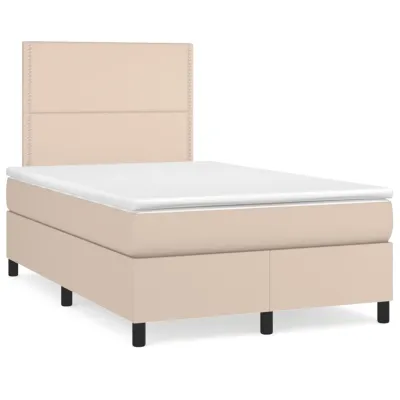cadre de lit matelas cappuccino 120x190cm similicuir