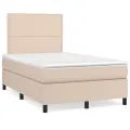 cadre de lit matelas cappuccino 120x190cm similicuir