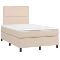 cadre de lit matelas cappuccino 120x190cm similicuir