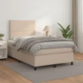cadre de lit matelas cappuccino 120x190cm similicuir