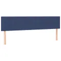 cadre de lit avec matelas bleu 120x190 cm tissu