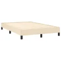cadre de lit avec matelas crème 120x190 cm tissu