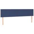 cadre de lit avec matelas bleu 120x190 cm tissu