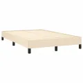 cadre de lit avec matelas crème 120x190 cm tissu