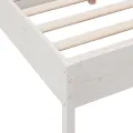 Cadre de lit et tête de lit blanc 140x190 cm bois de pin massif
