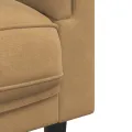 Ensemble de canapés 2 pcs avec coussins marron velours