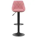 Tabourets de bar lot de 2 rose velours