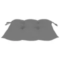 Chaises de jardin 2 pcs avec coussins gris Bois de teck massif