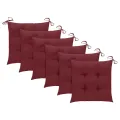 Chaises à dîner d'extérieur 6 pcs avec coussins Acacia massif