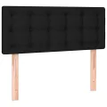 cadre de lit avec matelas Noir 90x200 cm Tissu