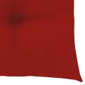Chaise à bascule avec coussin rouge Bois de teck solide